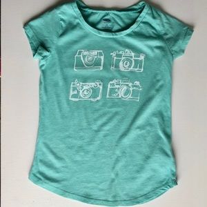 OLD NAVY | Turquoise Camera Tee | 6/7